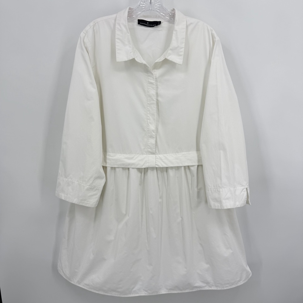 Tuckernuck Pomander Place Ella Classic Everyday Shirt Dress White Size XL - Picture 3 of 9